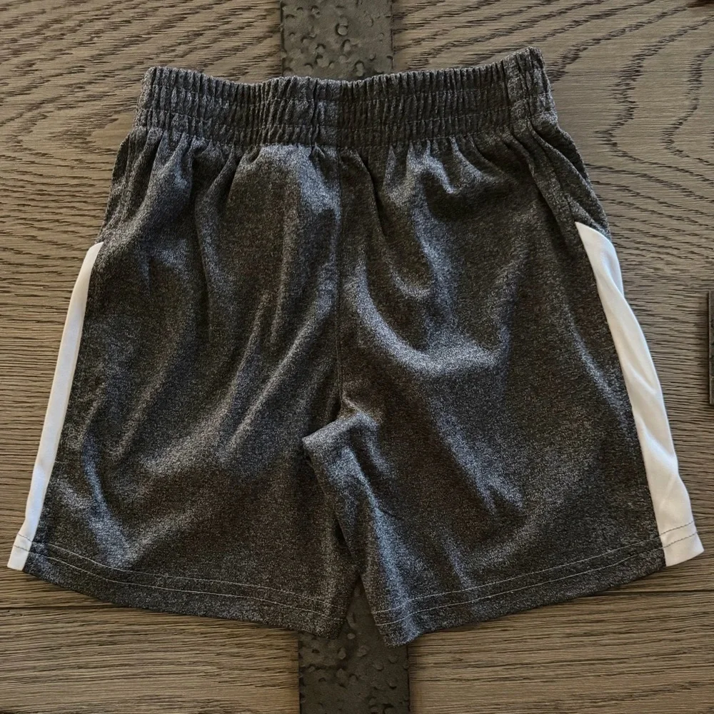 Puma Boys Charcoal and White Shorts with Navy Logo